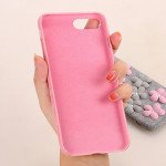 Wholesale iPhone 7 Plus Jewel Flower Fuzzy Plush Case (Hot Pink)